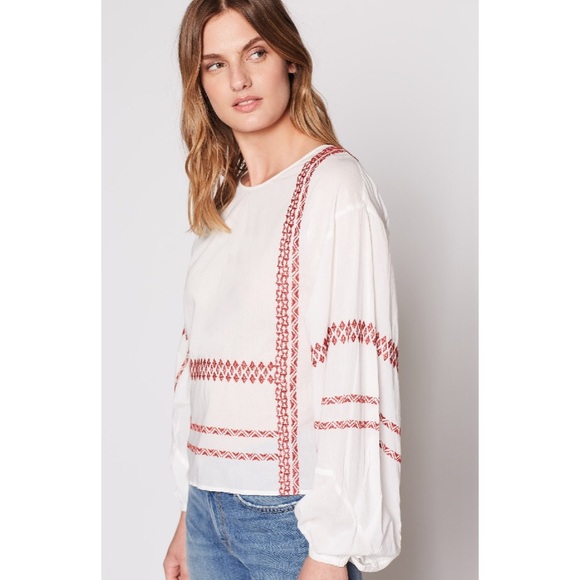 NEW JOIE | Isandro Embroidered Balloon Sleeves A34 - Picture 4 of 16